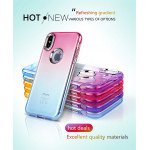 Wholesale iPhone X (Ten) Two Tone Color Hybrid Case (Purple Blue)